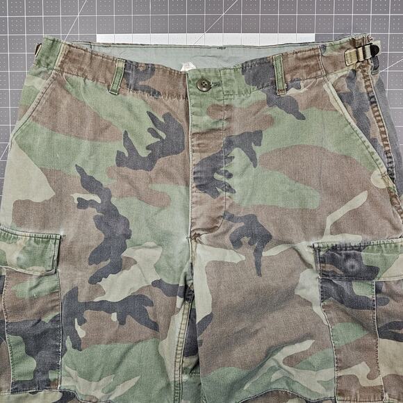 Vintage Cabelas Cargo Pants 36x30 80s M81 Woodland Camouflage USA Distressed - Picture 5 of 16